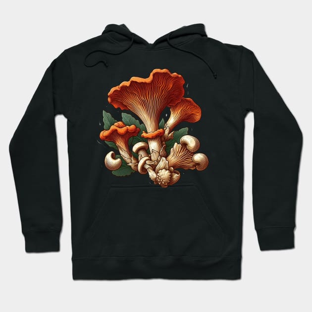 Chanterelle mushrooms AI Hoodie by DorianFox